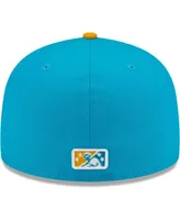 Men's New Era Aqua, Orange Locos De Lansing Copa La Diversion 59FIFTY Fitted Hat