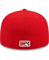 Men's New Era Red New Hampshire Fisher Cats Authentic Collection Team Alternate 59FIFTY Fitted Hat