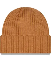 Men's New Era Light Brown Iowa Hawkeyes Core Classic Cuffed Knit Hat