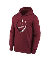 Youth Boys Nike Cardinal Arizona Cardinals Icon Performance Pullover Hoodie