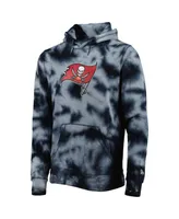 Men's New Era Black Tampa Bay Buccaneers Team Tie-Dye Pullover Hoodie