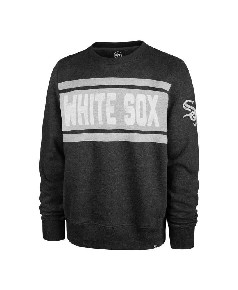 Men's '47 Brand Black Chicago White Sox Bypass Tribeca Pullover Sweatshirt