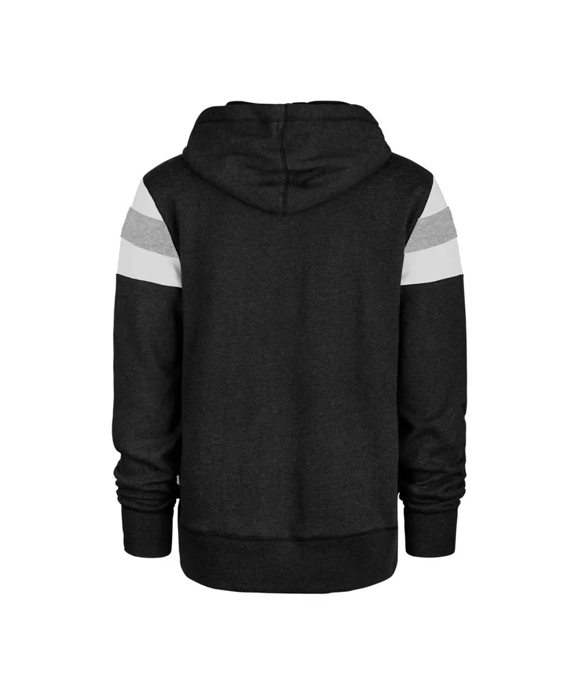 Men's '47 Brand Heather Black Chicago White Sox Premier Nico Pullover Hoodie