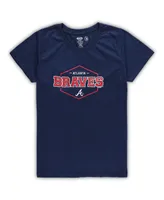 Women's Concepts Sport Navy, Red Atlanta Braves Plus Badge Sleep Set