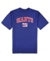 Men's Concepts Sport Royal, Heather Gray New York Giants Big and Tall T-shirt and Pajama Pants Sleep Set