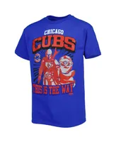 Youth Boys Royal Chicago Cubs Star Wars This is the Way T-shirt