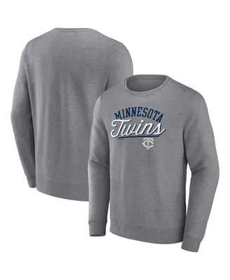 Men's Fanatics Heather Gray Minnesota Twins Simplicity Pullover Sweatshirt