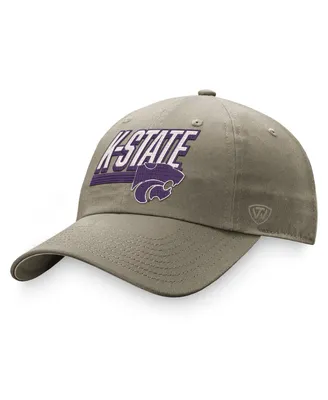 Men's Top of the World Khaki Kansas State Wildcats Slice Adjustable Hat