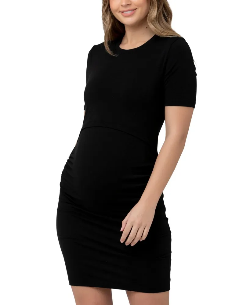 Maternity Nursing Bodycon Dress  Bodycon dress, Black bodycon