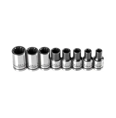 8 Piece 1/4 Inch Drive Universal Socket Set with Tray
