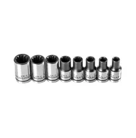 Powerbuilt 8 Piece 1/4 Inch Drive Universal Socket Set with Tray