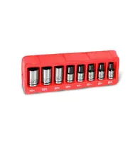 Powerbuilt 8 Piece 1/4 Inch Drive Universal Socket Set with Tray