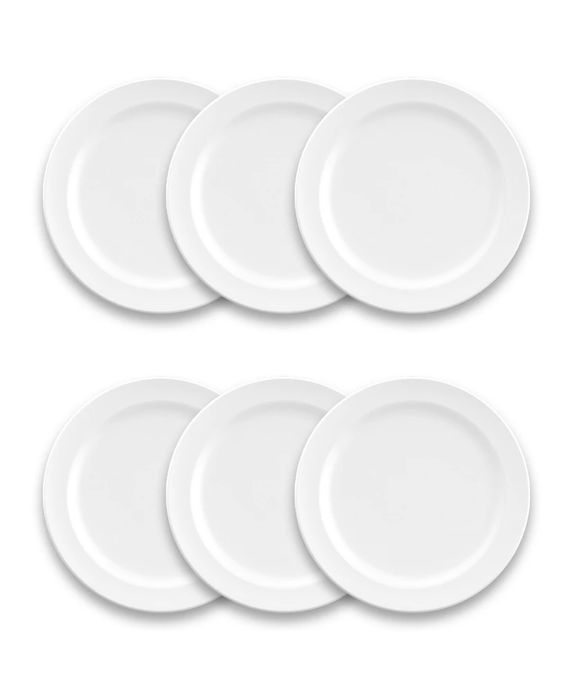 TarHong Melamine Edge Matte Salad Plates, Set of 6