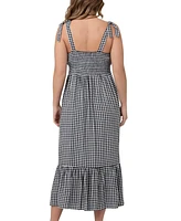 Ripe Maternity Maternity Gingham Nursing Maxi Dress