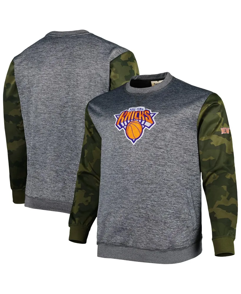 Men's Fanatics Branded Blue/Orange New York Knicks Big & Tall Bold Attack  Pullover Hoodie 