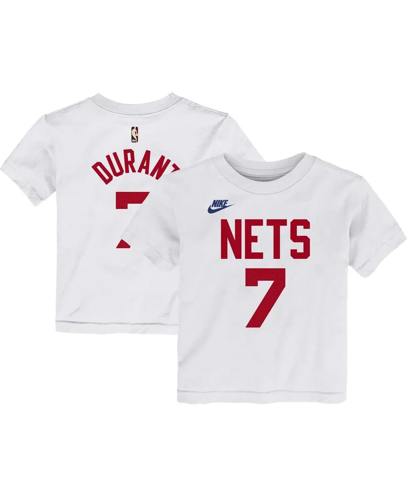 Brooklyn Nets Nike Icon Name & Number T-Shirt - Kevin Durant - White - Mens