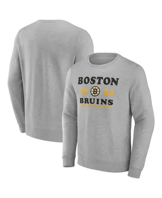 Men's Fanatics Heather Charcoal Boston Bruins Fierce Competitor Pullover Sweatshirt