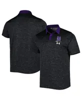 Men's Under Armour Black Northwestern Wildcats Static Performance Polo Shirt