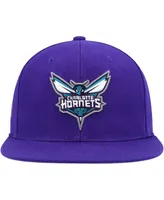 Men's Mitchell & Ness Purple Charlotte Hornets Side Core 2.0 Snapback Hat