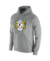 Men's Nike Heathered Gray North Carolina Tar Heels Vintage-Like School Logo Pullover Hoodie