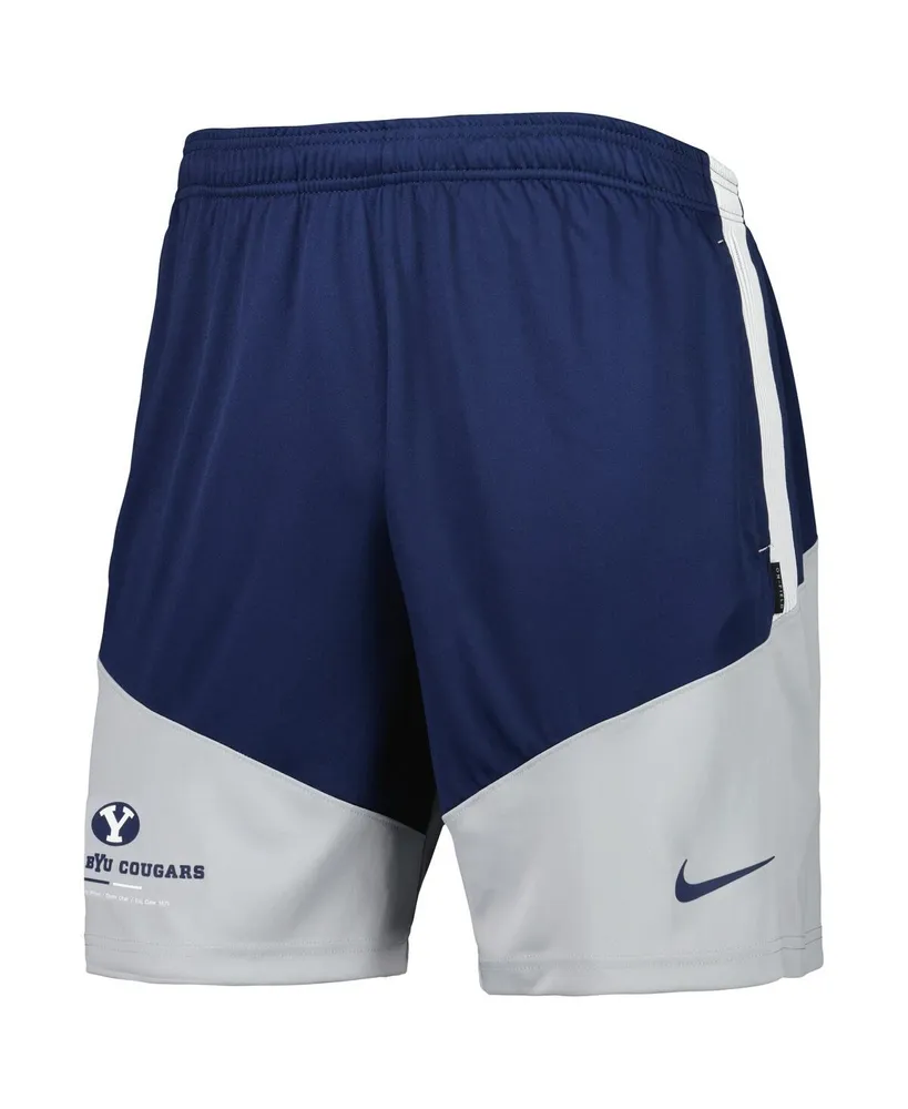 Men's Nike Navy, Gray Byu Cougars Performance Player Shorts