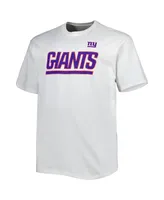 Men's Fanatics White New York Giants Big and Tall Hometown Collection Hot Shot T-shirt