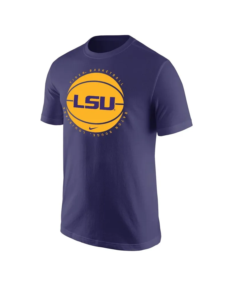 Men's Nike Purple Lsu Tigers Basketball Logo T-shirt