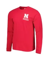 Men's Scarlet Nebraska Huskers Circle Campus Scene Long Sleeve T-shirt