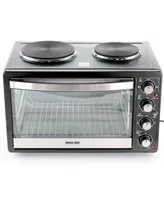 Better Chef Central Xl Toaster Oven and Broiler with Dual Solid Element Burners in Black