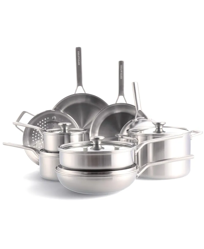 14-Piece D3 Stainless Steel Cookware Set I All-Clad