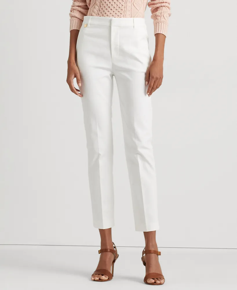 Lauren Ralph Double-Faced Stretch Cotton Pant