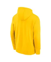 Men's Nike Yellow Barcelona Club Logo Pullover Hoodie