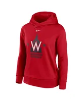 Women's Nike Red Washington Nationals Alternate Logo Performance Pullover Hoodie
