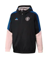 Men's adidas Black Manchester United Training All-Weather Raglan Full-Zip Hoodie Jacket