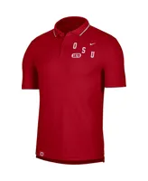 Men's Nike Scarlet Ohio State Buckeyes Wordmark Performance Polo Shirt