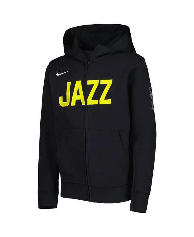 Nike Big Boys Navy Utah Jazz Logo Showtime Performance Full-Zip