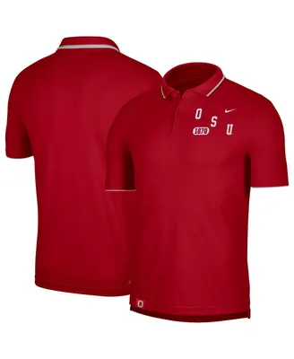 Men's Nike Scarlet Ohio State Buckeyes Wordmark Performance Polo Shirt