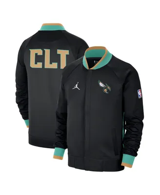 Men's Jordan Black, Mint Charlotte Hornets 2022/23 City Edition Showtime Thermaflex Full-Zip Jacket