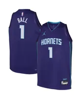 Big Boys Jordan LaMelo Ball Purple Charlotte Hornets 2022/23 Swingman Jersey - Statement Edition