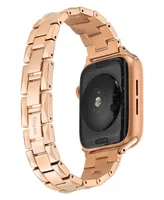 WITHit Rose Gold-Tone Stainless Steel Pyramid Link Bracelet Compatible with 38/40/41mm Apple Watch - Rose Gold