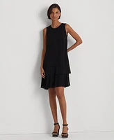 Lauren Ralph Women's Crinkle Georgette Shift Dress