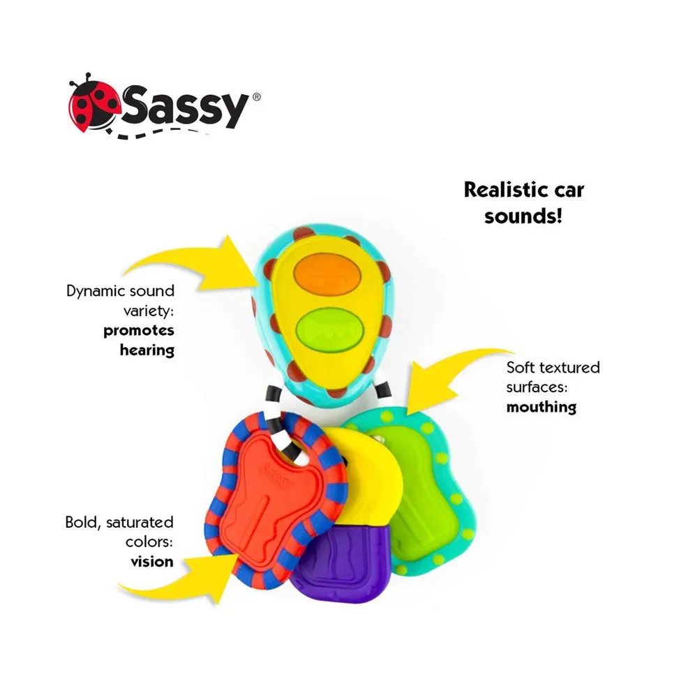 Sassy Electronic Keys, Baby Developmental Toy, 3 months plus - Assorted Pre