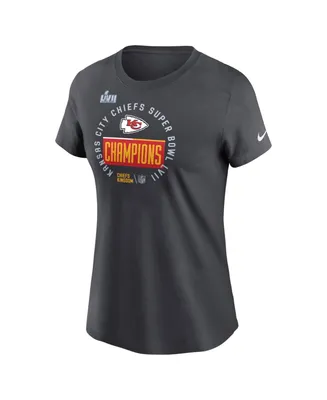 Women's Nike Anthracite Kansas City Chiefs Super Bowl LVII Champions - Locker Room Trophy Collection Pullover Hoodie Size: Large