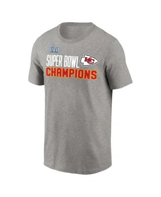 Men's Nike Heather Charcoal Kansas City Chiefs Super Bowl Lvii Champions Roster T-shirt