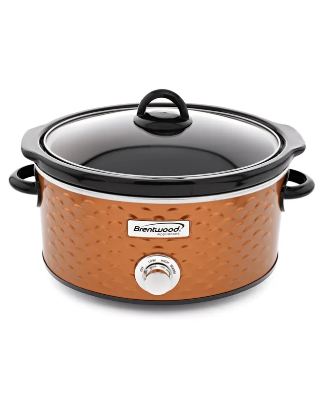 Brentwood 3.5 Quart Diamond Pattern Electric Slow Cooker