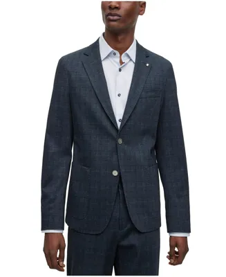 Boss by Hugo Men's Checked Stretch Cloth Slim-Fit Jacket