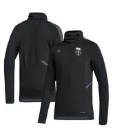 Men's adidas Black Portland Timbers Cold.rdy Raglan Warmup Pullover Jacket