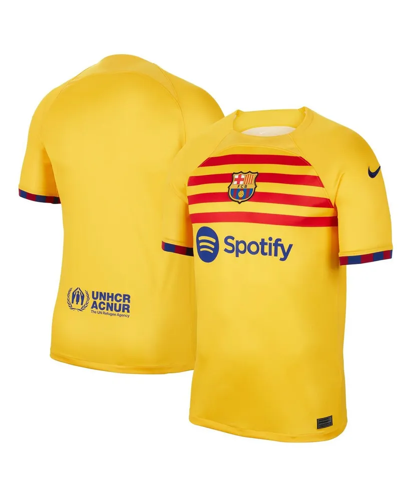 Men's Nike Yellow Barcelona 2022/23 Fourth Breathe Stadium Replica Jersey