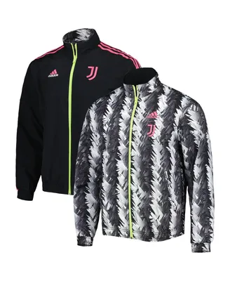 Men's adidas Black Juventus 2022/23 On-Field Team Logo Anthem Reversible Full-Zip Jacket