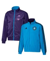 Men's adidas Blue, Purple Charlotte Fc 2023 On-Field Anthem Full-Zip Reversible Team Jacket